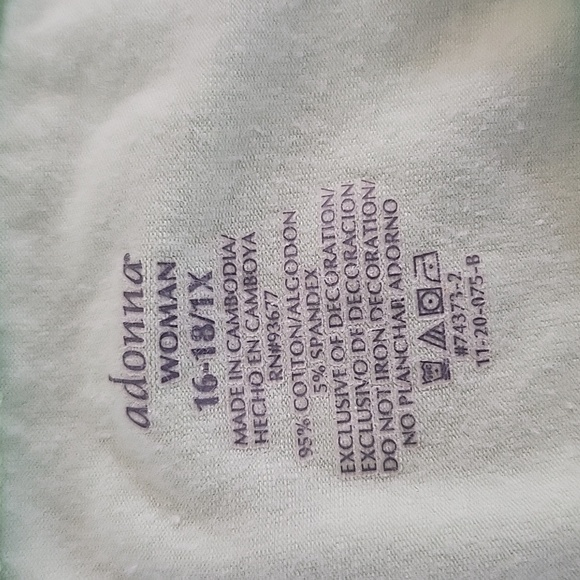 Womens Pajamas Adonna Size 1X - Picture 3 of 5